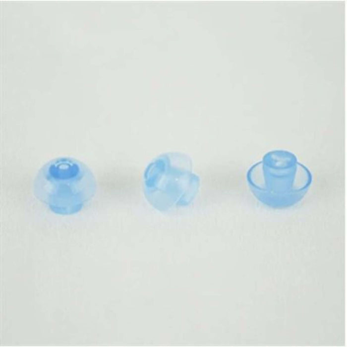 Madsen OTOflex Single Use Eartips in blue, designed for hygienic one-time use and preventing cross-contamination.