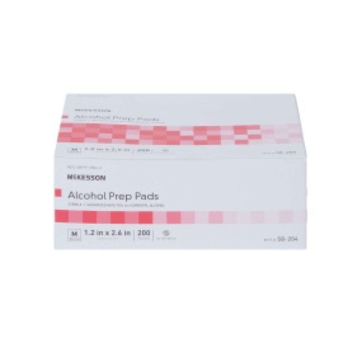 Alcohol Prep Pads box packaging, sterile prep pads for skin cleansing and first-aid use.