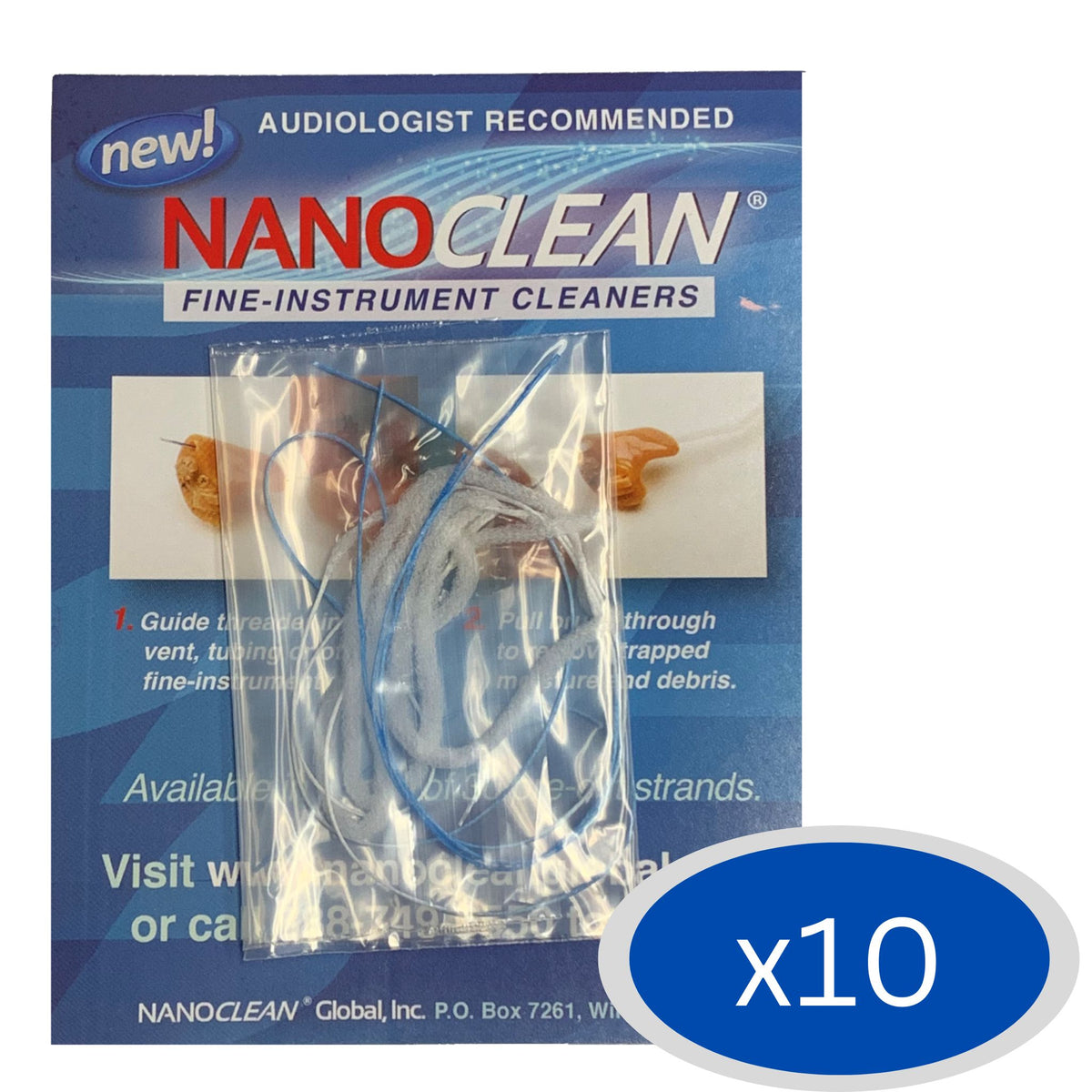 NanoClean Trial Card - Pack of 10 — ADCO Hearing Products