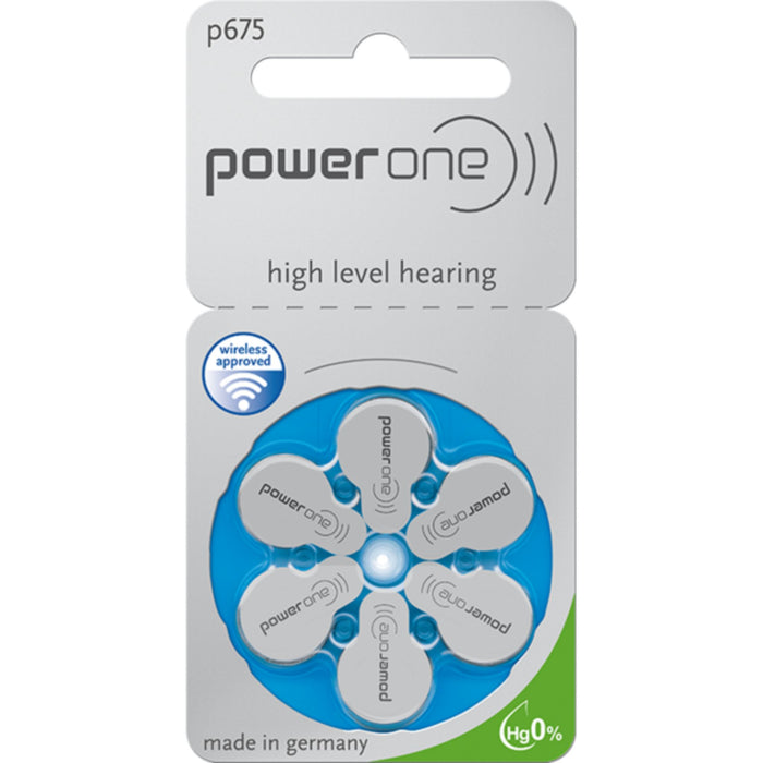 Power One Hearing Aid Batteries Size 675 (P675)
